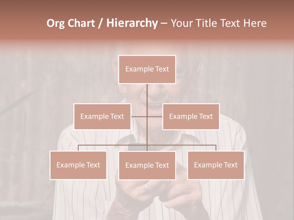 Grandpa With Phone PowerPoint Template