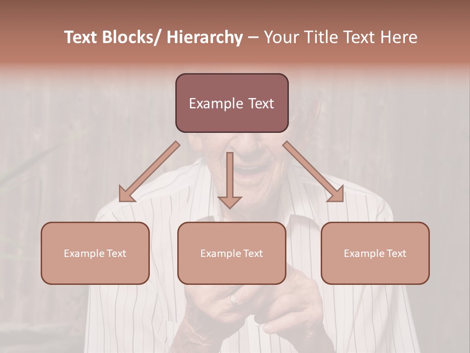 Grandpa With Phone PowerPoint Template