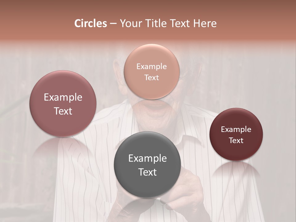 Grandpa With Phone PowerPoint Template