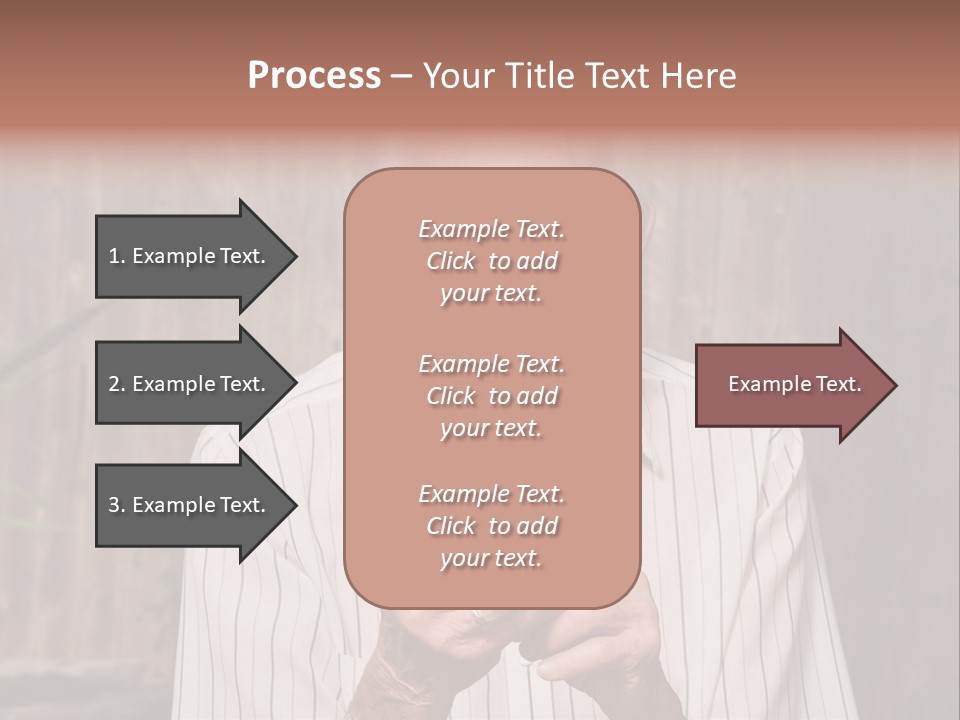 Grandpa With Phone PowerPoint Template