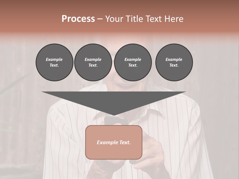 Grandpa With Phone PowerPoint Template