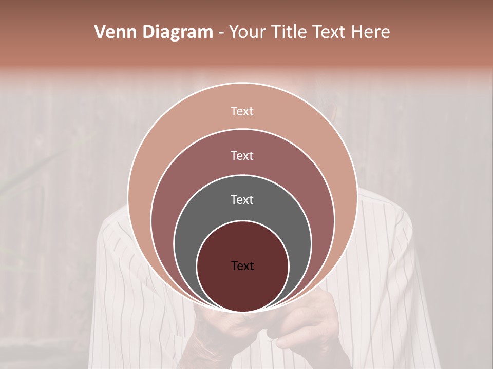 Grandpa With Phone PowerPoint Template