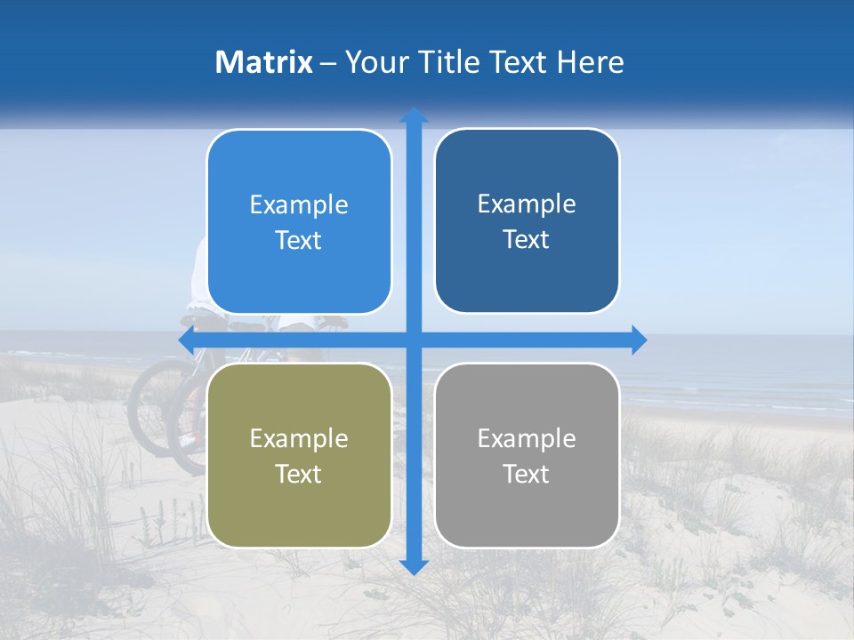 Man And Girl With Bicycles On The Seashore PowerPoint Template