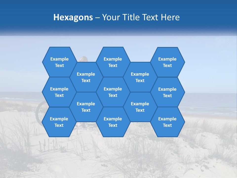 Man And Girl With Bicycles On The Seashore PowerPoint Template