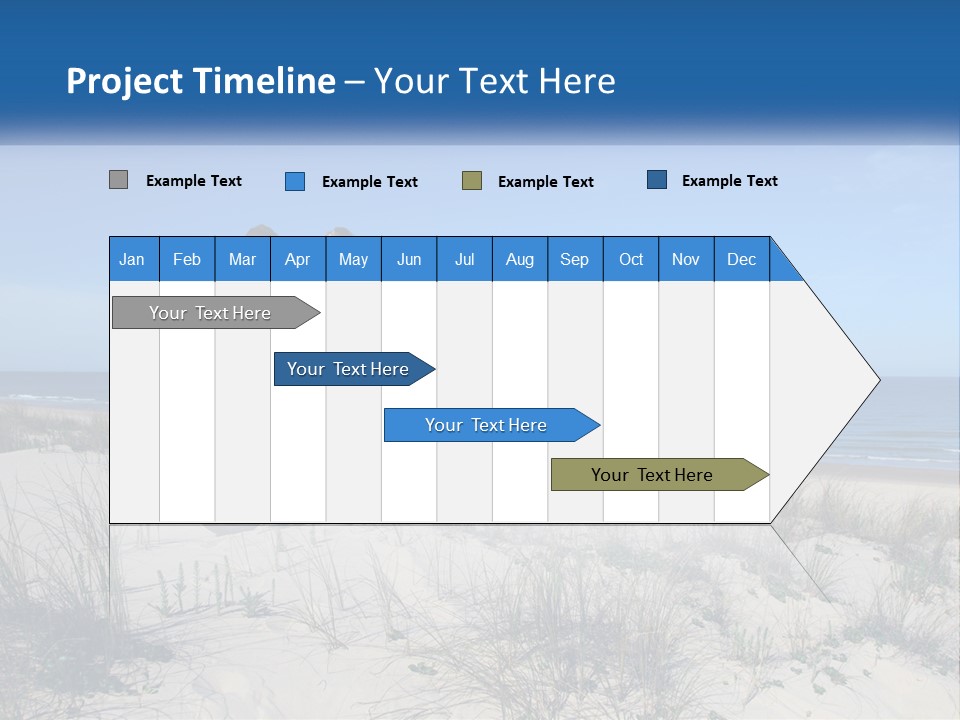 Man And Girl With Bicycles On The Seashore PowerPoint Template