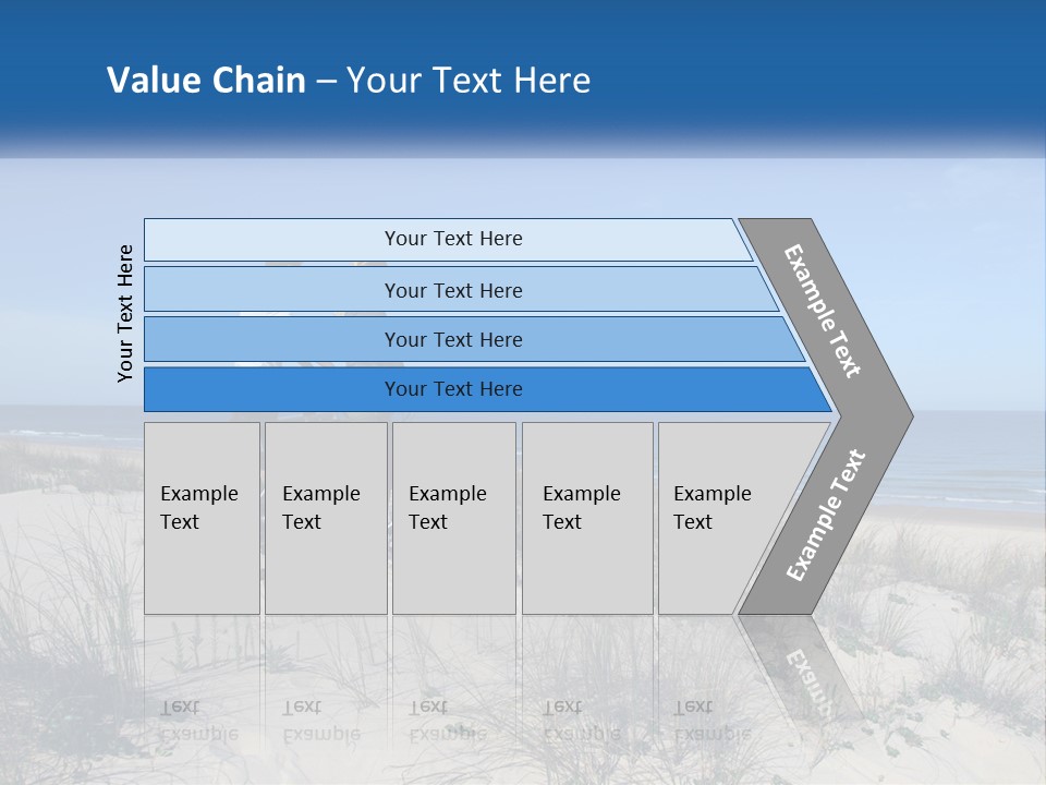 Man And Girl With Bicycles On The Seashore PowerPoint Template