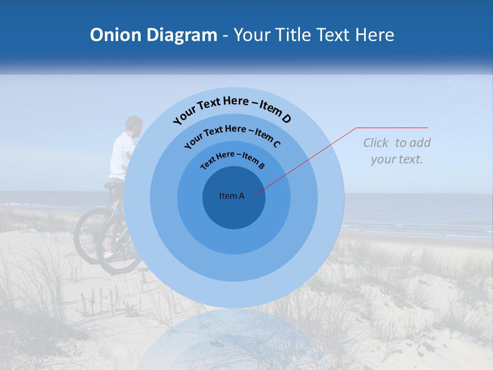 Man And Girl With Bicycles On The Seashore PowerPoint Template