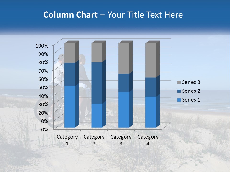 Man And Girl With Bicycles On The Seashore PowerPoint Template
