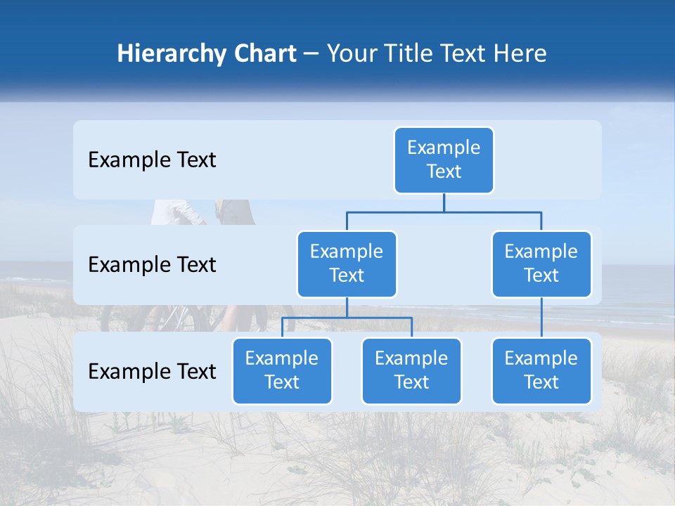 Man And Girl With Bicycles On The Seashore PowerPoint Template