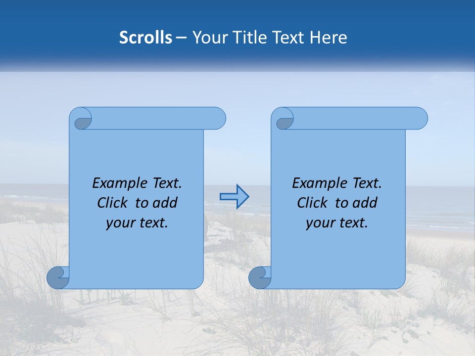 Man And Girl With Bicycles On The Seashore PowerPoint Template