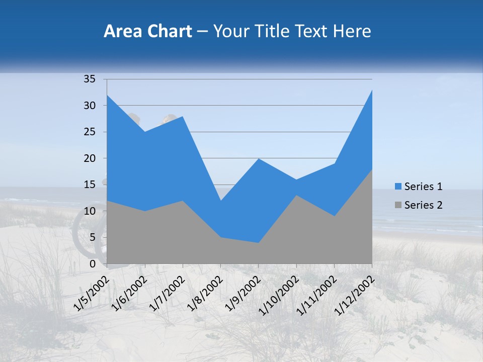 Man And Girl With Bicycles On The Seashore PowerPoint Template