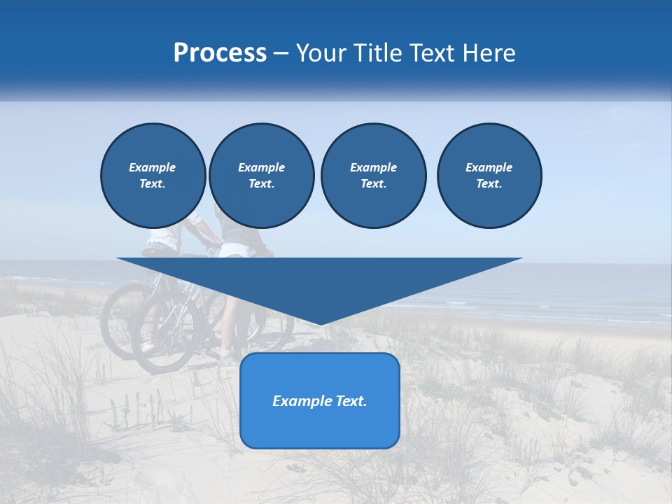 Man And Girl With Bicycles On The Seashore PowerPoint Template