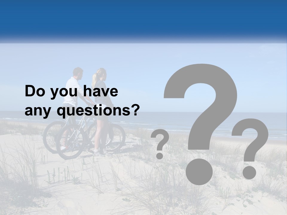 Man And Girl With Bicycles On The Seashore PowerPoint Template