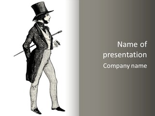 Man With Hat PowerPoint Template