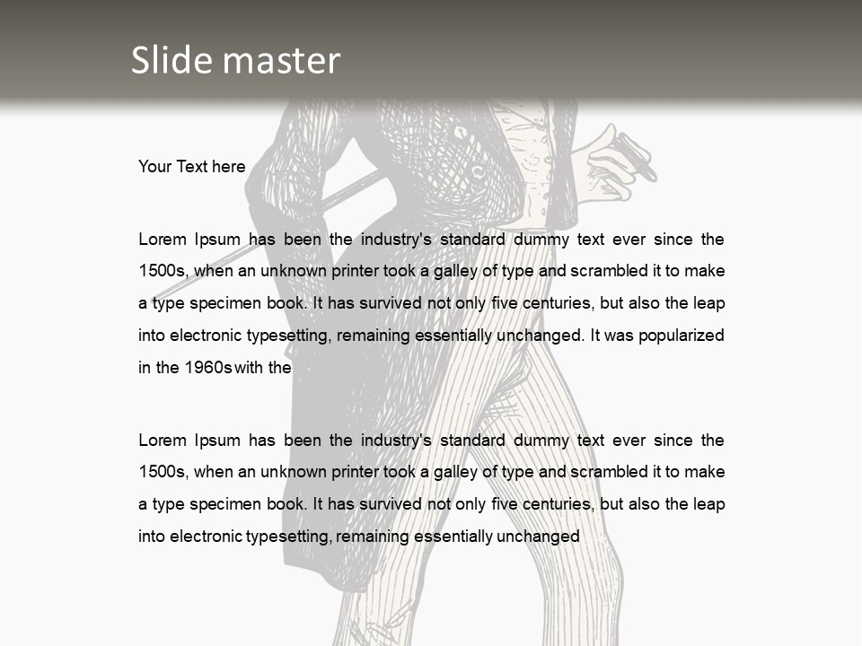 Man With Hat PowerPoint Template