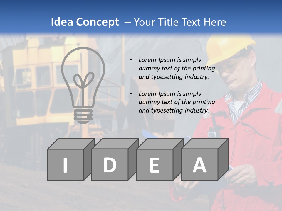 Quarry Engineer PowerPoint Template