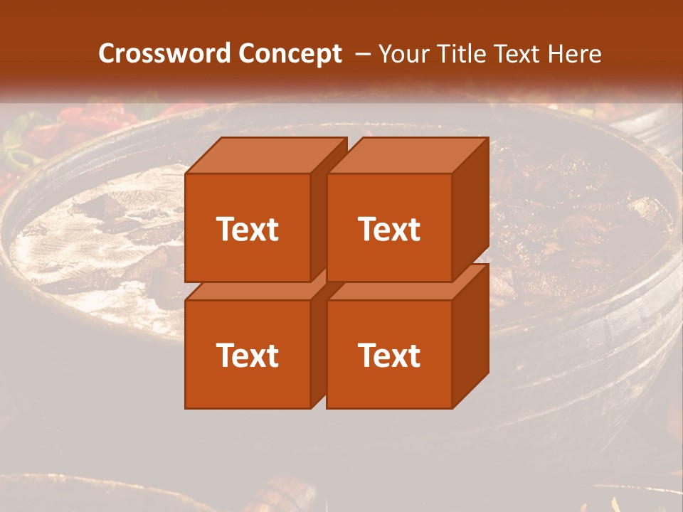 Meat In Spicy Sauce PowerPoint Template