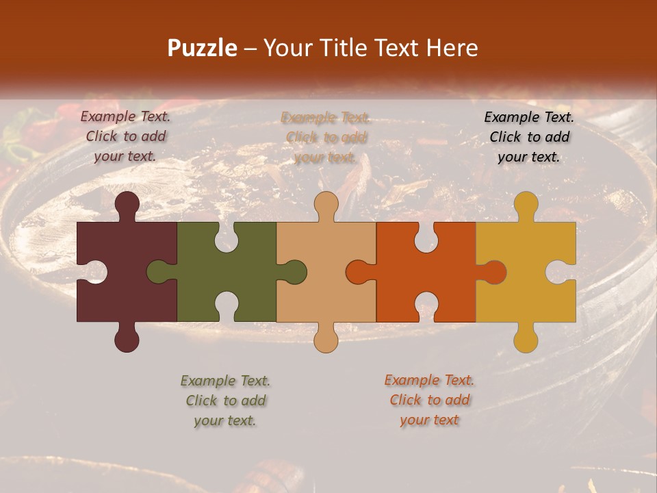 Meat In Spicy Sauce PowerPoint Template