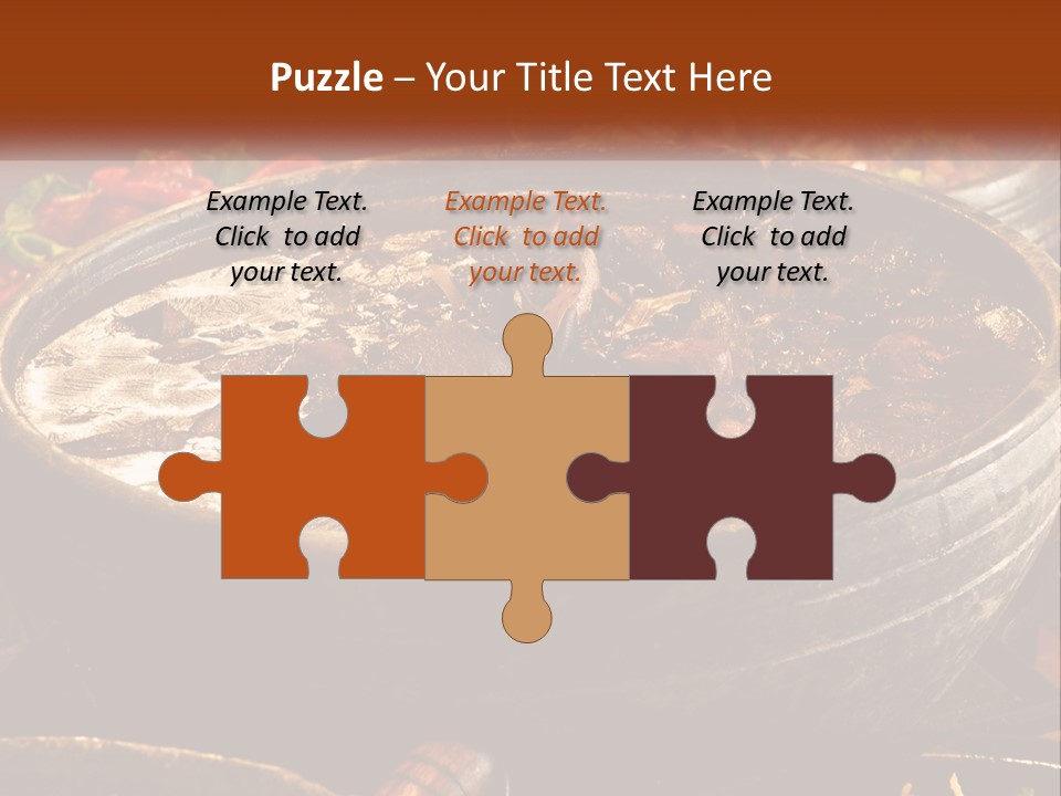 Meat In Spicy Sauce PowerPoint Template