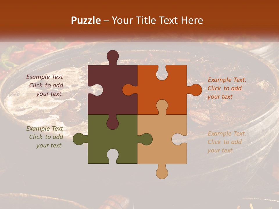 Meat In Spicy Sauce PowerPoint Template