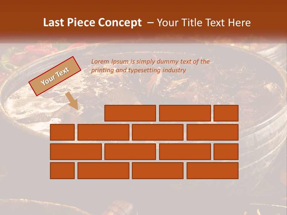 Meat In Spicy Sauce PowerPoint Template