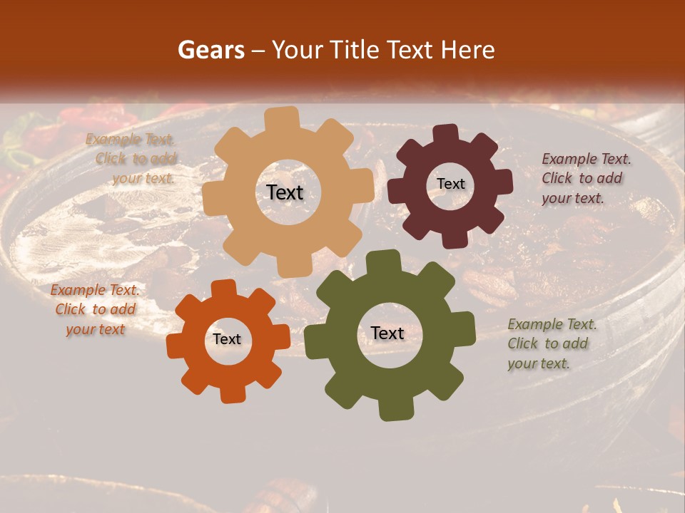 Meat In Spicy Sauce PowerPoint Template