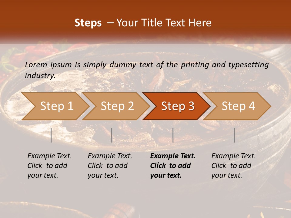 Meat In Spicy Sauce PowerPoint Template