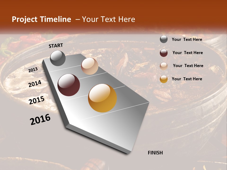 Meat In Spicy Sauce PowerPoint Template