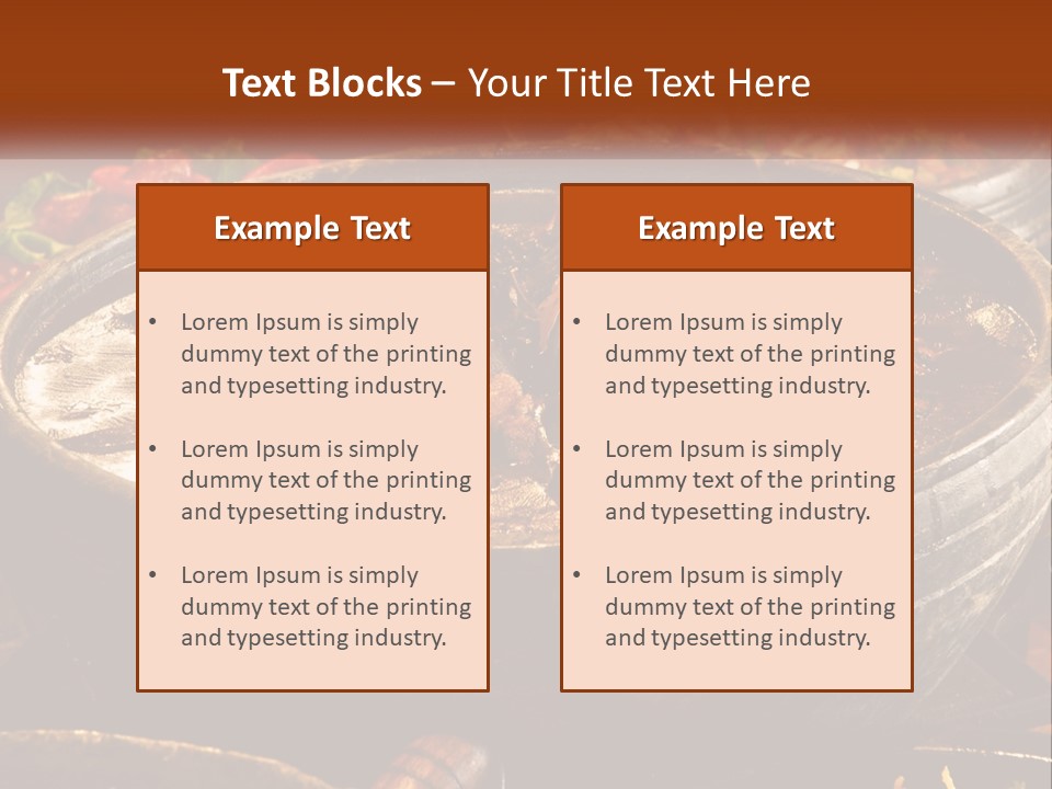 Meat In Spicy Sauce PowerPoint Template