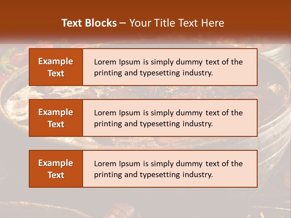 Meat In Spicy Sauce PowerPoint Template