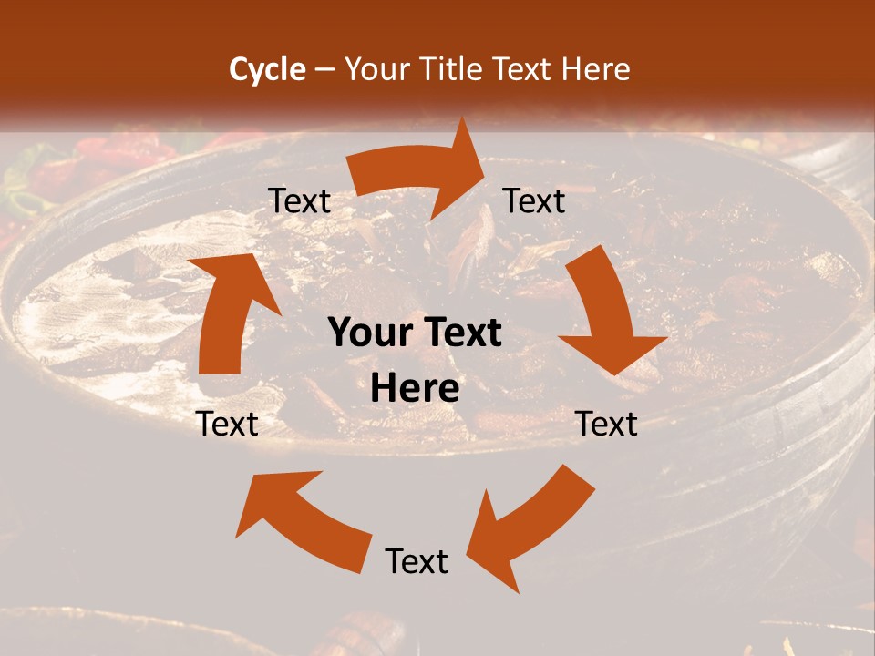 Meat In Spicy Sauce PowerPoint Template