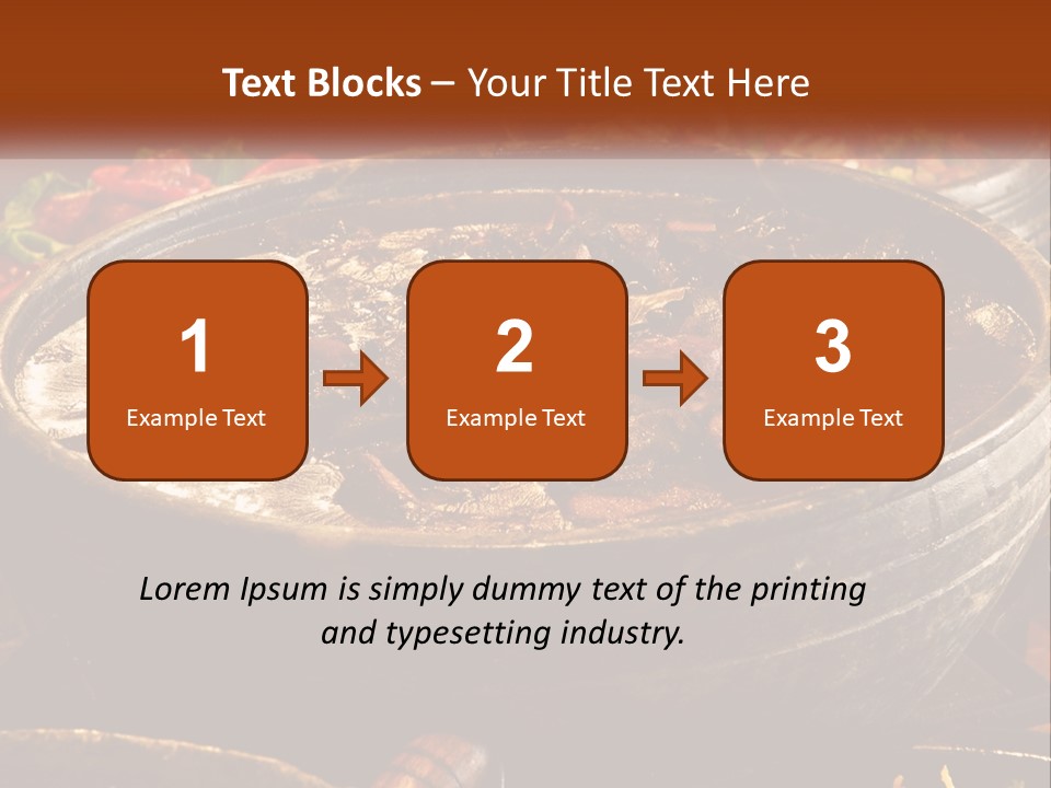 Meat In Spicy Sauce PowerPoint Template