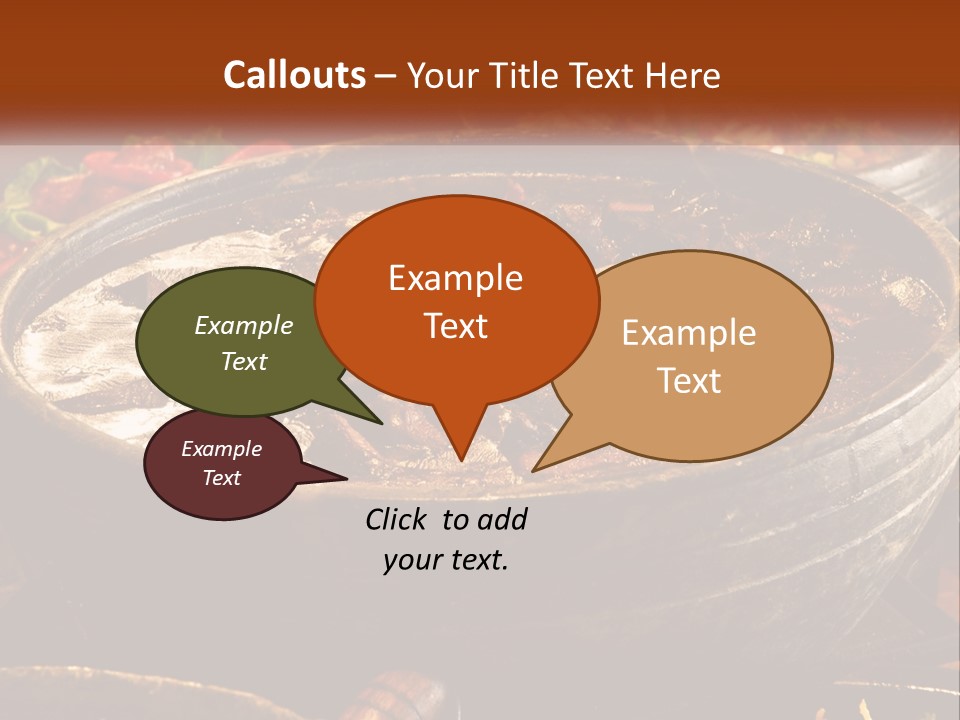 Meat In Spicy Sauce PowerPoint Template