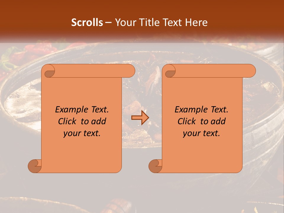 Meat In Spicy Sauce PowerPoint Template