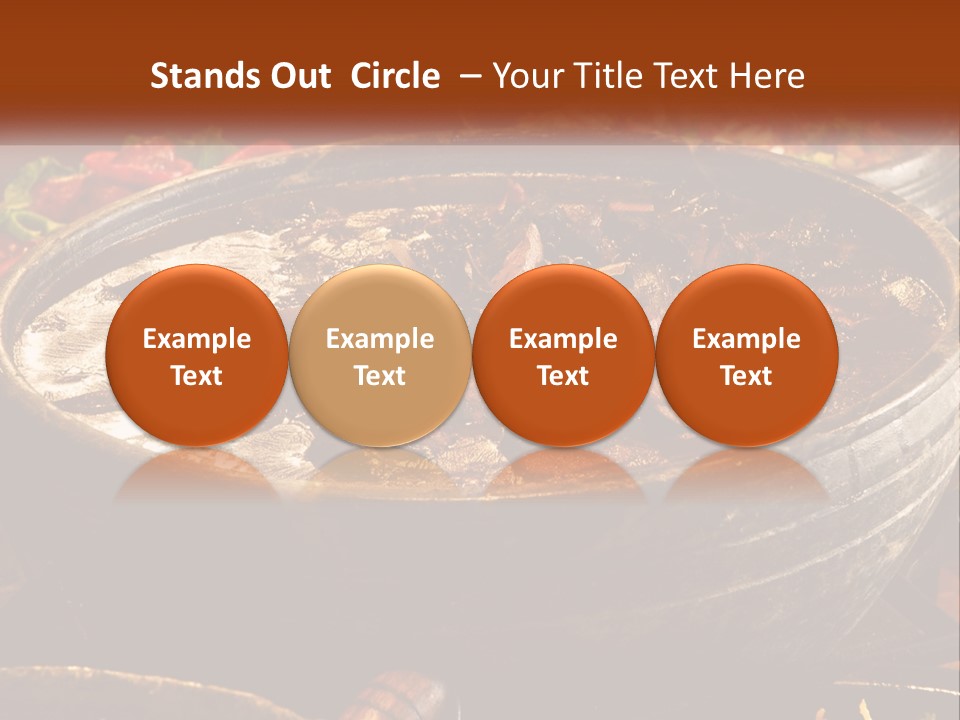 Meat In Spicy Sauce PowerPoint Template