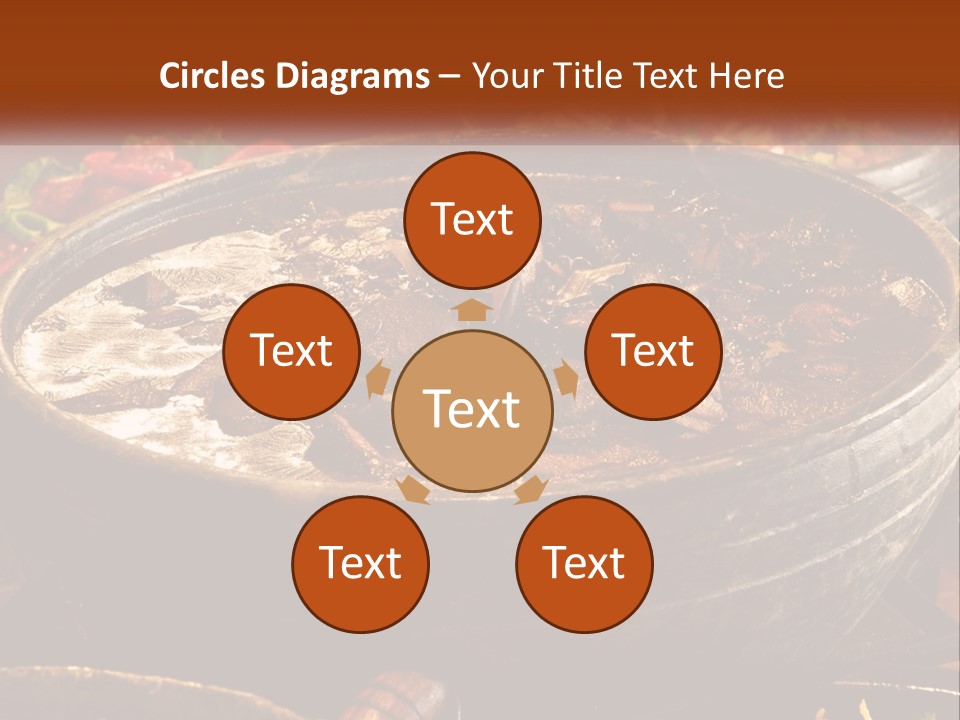 Meat In Spicy Sauce PowerPoint Template