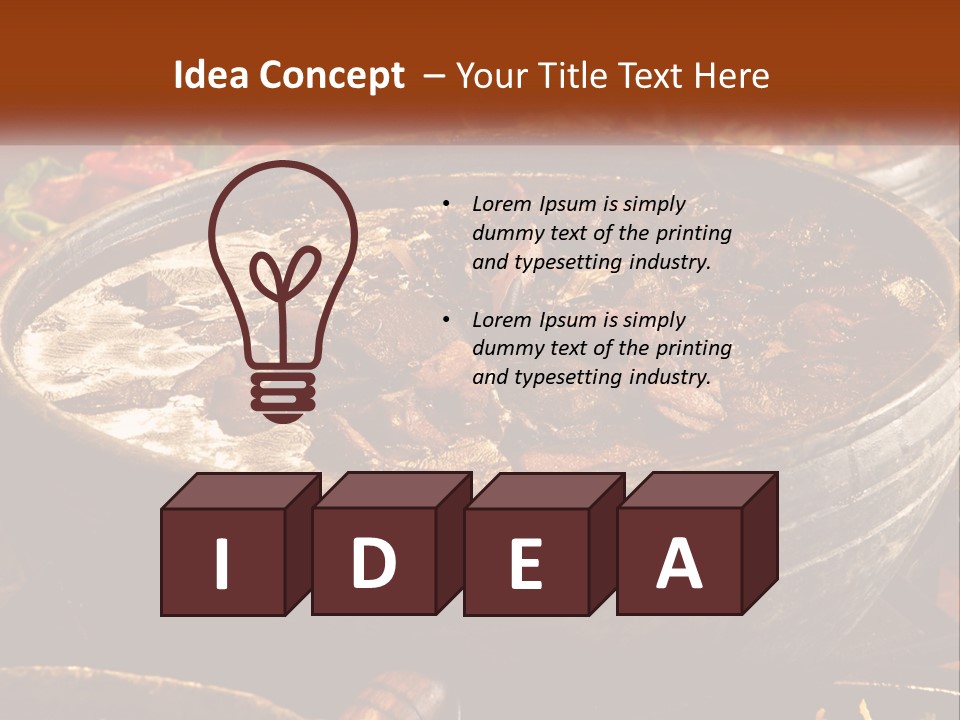 Meat In Spicy Sauce PowerPoint Template