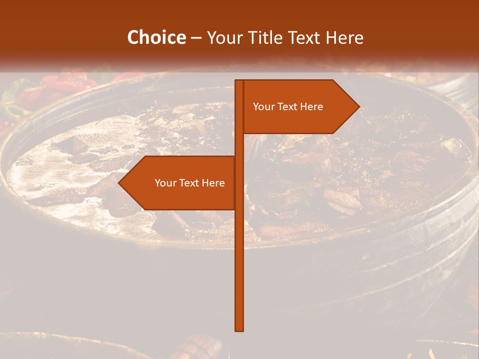 Meat In Spicy Sauce PowerPoint Template