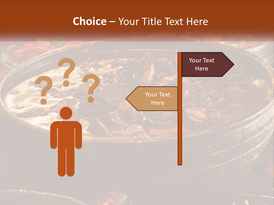 Meat In Spicy Sauce PowerPoint Template