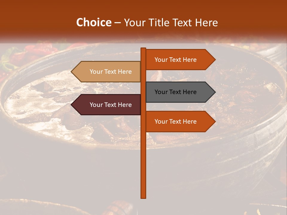 Meat In Spicy Sauce PowerPoint Template