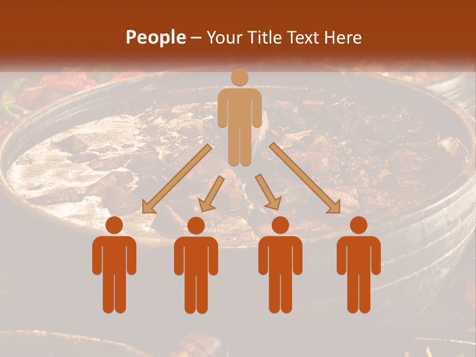 Meat In Spicy Sauce PowerPoint Template