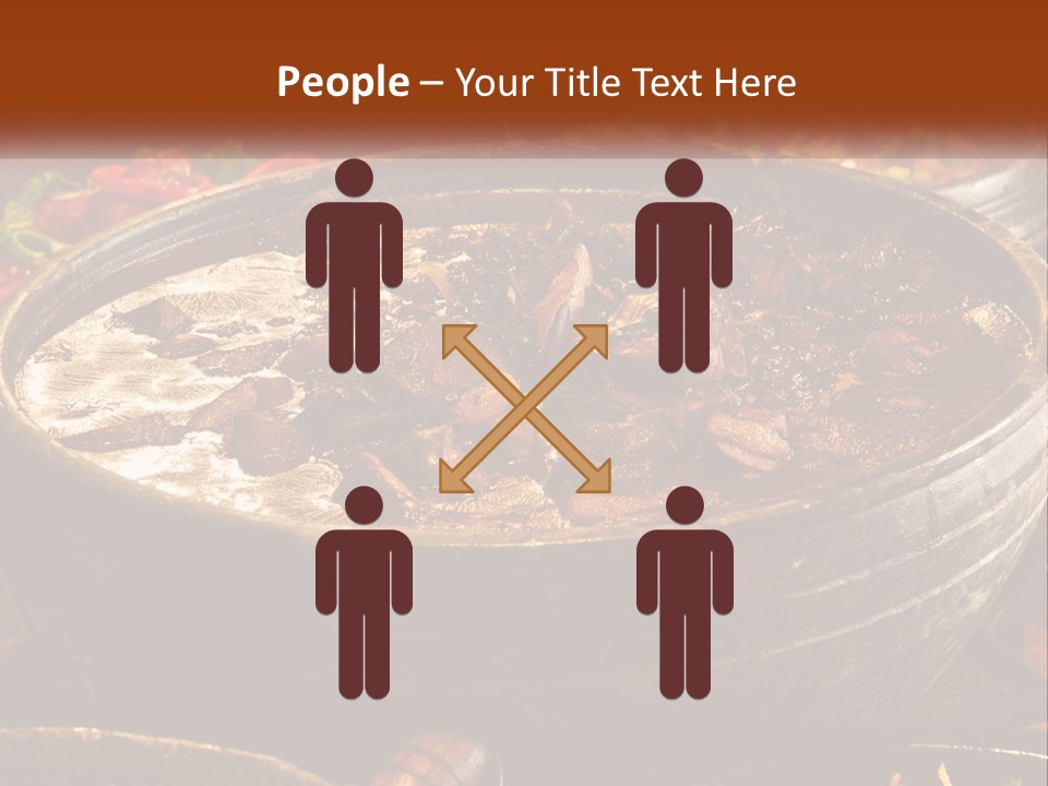 Meat In Spicy Sauce PowerPoint Template