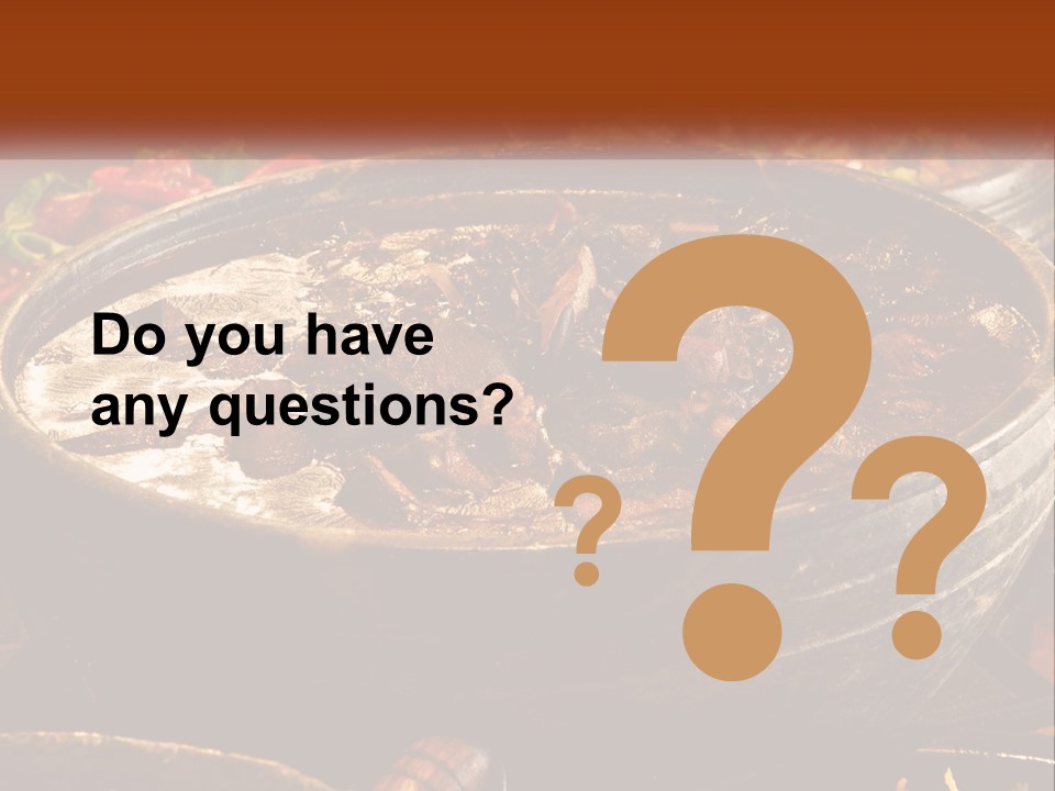 Meat In Spicy Sauce PowerPoint Template