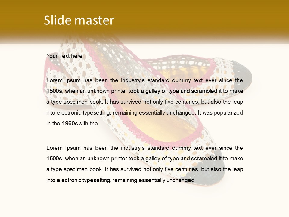 Knitted Slippers PowerPoint Template