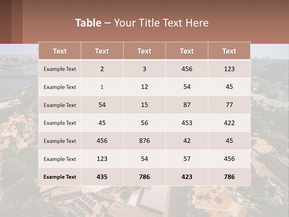 City From Above PowerPoint Template