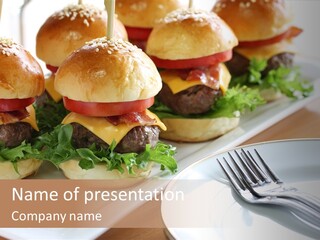 Mini Burgers PowerPoint Template