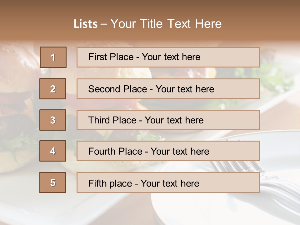 Mini Burgers PowerPoint Template