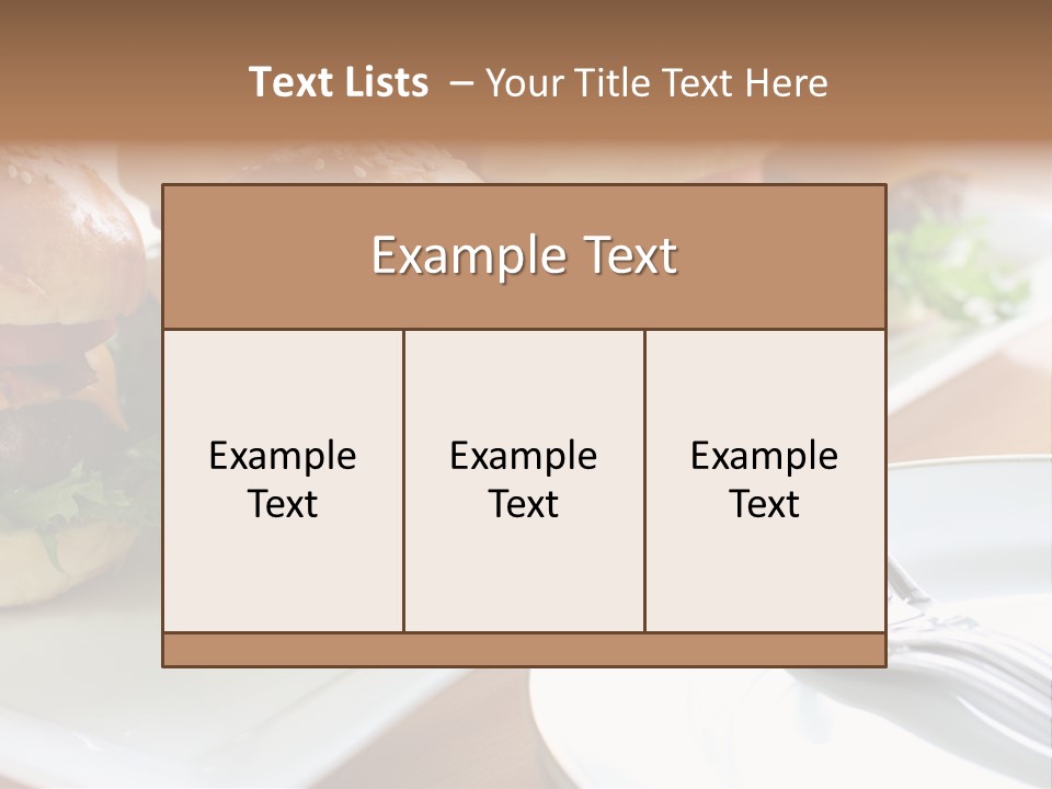 Mini Burgers PowerPoint Template