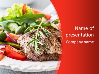 Steak With Vegetables PowerPoint Template