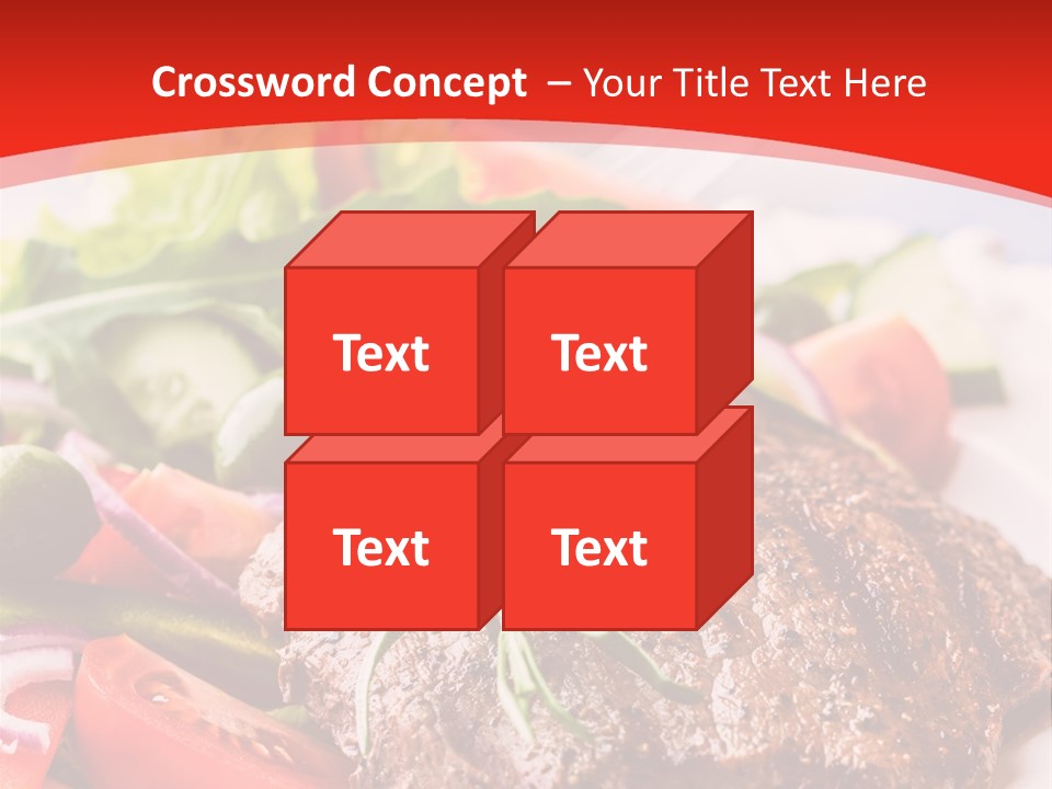 Steak With Vegetables PowerPoint Template